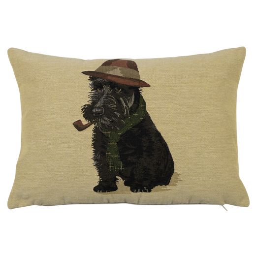 gobelin coussin sherlock terrier 30x45cm