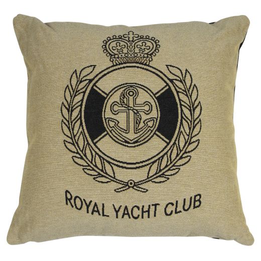 gobelin coussin anthracite royal yacht club 45x45cm*