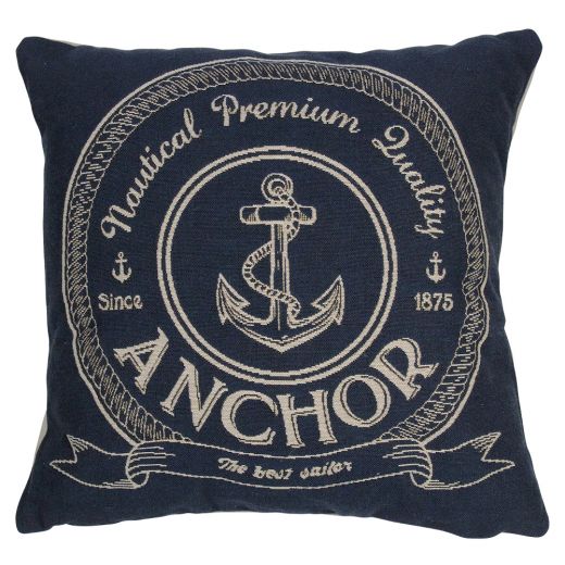 gobelin coussin marine bleu anchor 45x45cm*