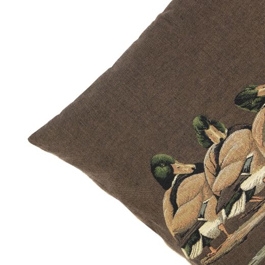 gobelin coussin canards brun bad boys 45x45cm