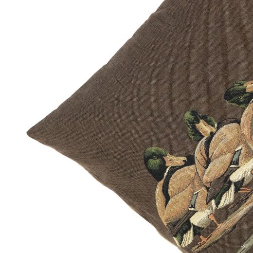 gobelin coussin canards brun wise guys 45x45cm