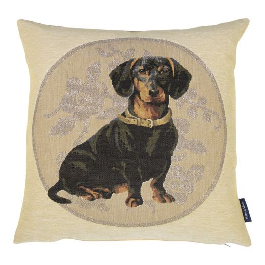 gobelin coussin luxury teckel 45x45cm