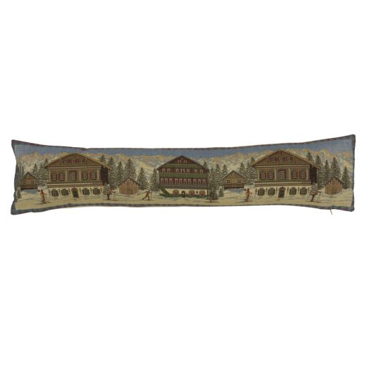 gobelin tochtkussen chalet blauwe lucht 20x90cm