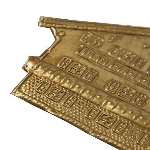 hanging decoration iron chalet b gold 16cm