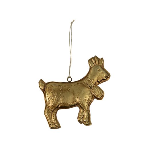 hanging decoration iron goat gold 15cm