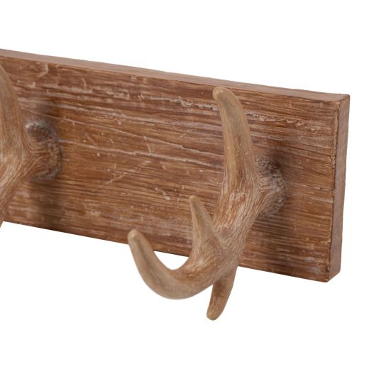 Kapstok gewei bruin 69,5x13x17cm