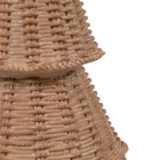 Decoratie Kerst boom bruin glitter 16,5x16,5x43cm