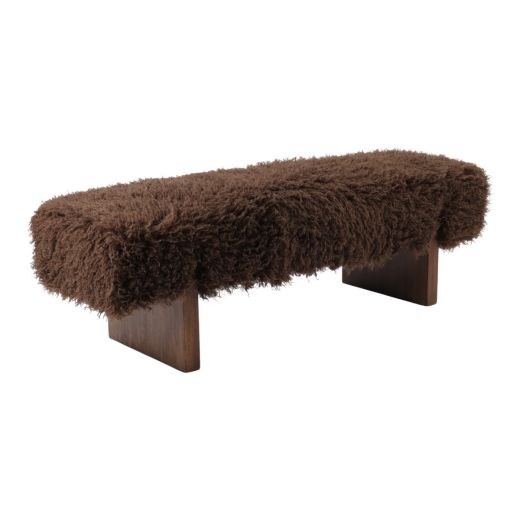 Bank Tibetan lamb braun 138,5x40,5x44cm