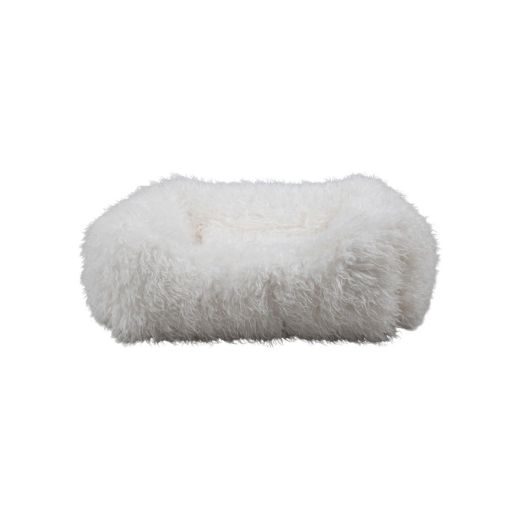 Dierenmand M tibetan lamb off white 65x50x20cm