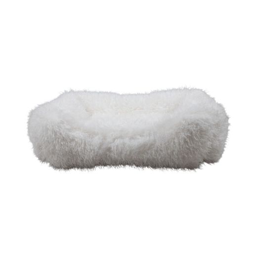 Dierenmand L tibetan lamb off white 80x60x22cm
