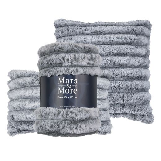 half cushion rabbit rib grey 30x50cm*