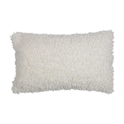 cushion curly teddy off-white 30x50cm