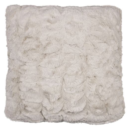cushion ribbed beige bear 45x45cm