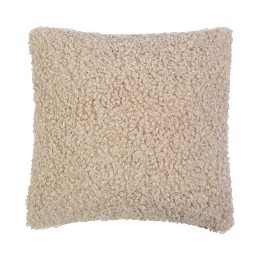 cushion curly teddy beige 45x45cm