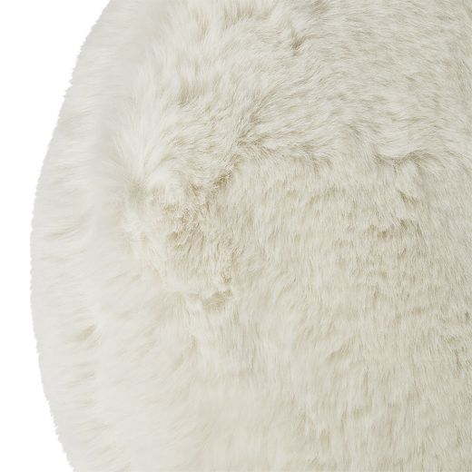 hocker teddy glatt wollweiss rund dia 40cm