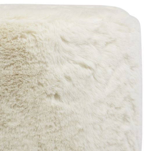 hocker teddy glatt wollweiss rund dia 40cm