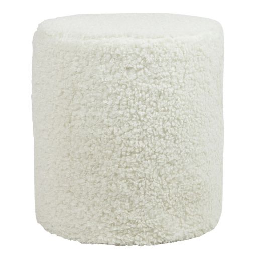 hocker teddy wollweiss rund dia 40cm