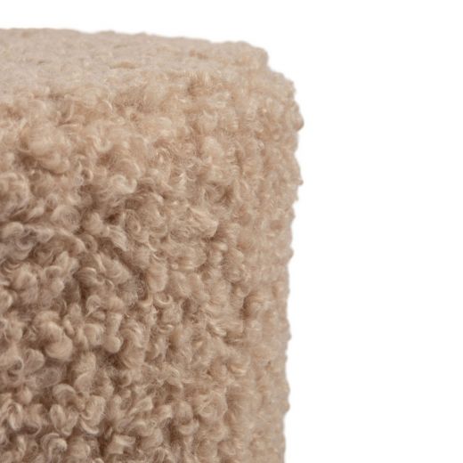 hocker teddy beige rund dia 40cm