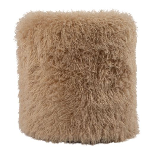 poef tibetan lamb beige rond dia 40cm