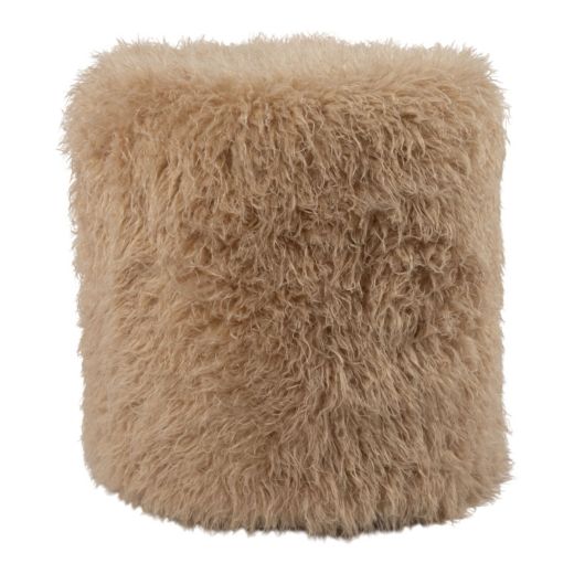 poef tibetan lamb beige rond dia 40cm
