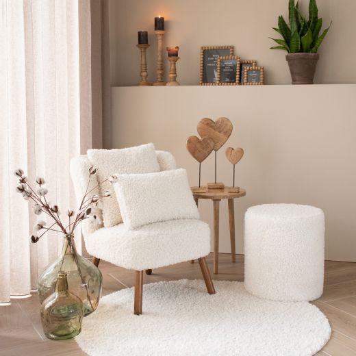 chair curly teddy off-white 60x72x74cm (pallet)