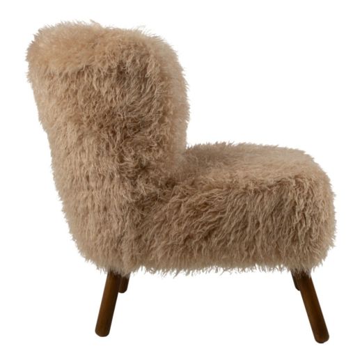 stoel tibetan lamb beige 60x72x74cm