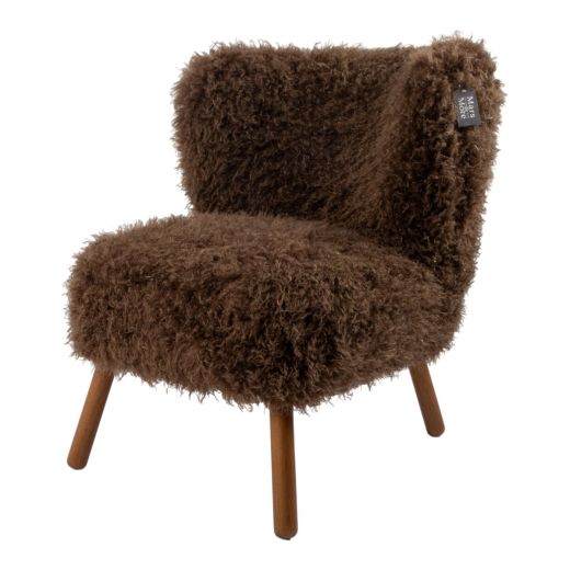 stoel tibetan lamb bruin 60x72x74cm