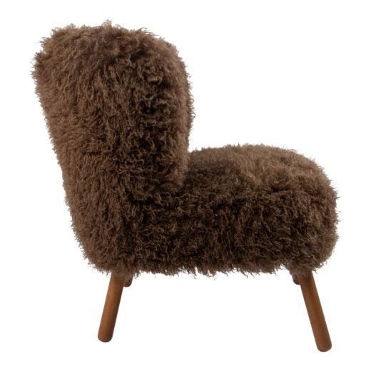 stoel tibetan lamb bruin 60x72x74cm