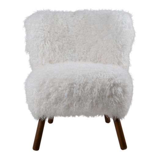 stoel tibetan lamb off white 60x72x74cm