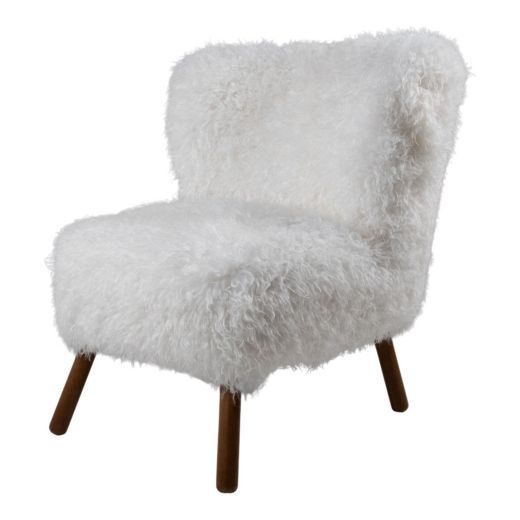 stoel tibetan lamb off white 60x72x74cm