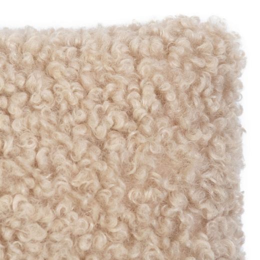 draught excluder curly teddy beige 20x90cm