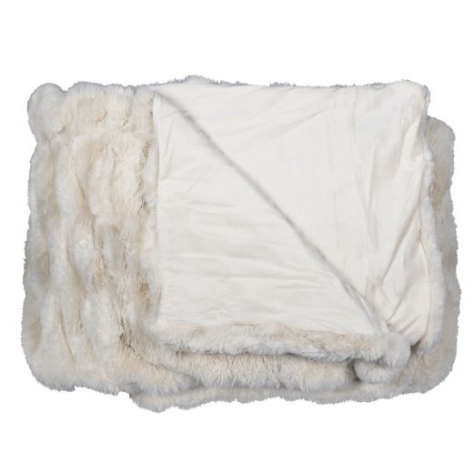 plaid rib beige beer 130x180cm