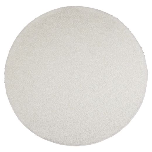 tapis teddy curl blanc dia 120cm