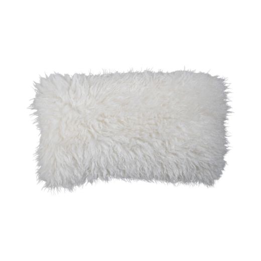 Cushion tibetan lamb off-white 30x50 cm