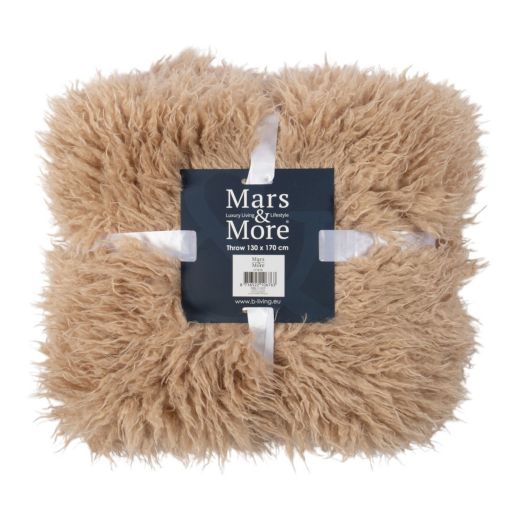 plaid agneau tibétain blanc beige 130x170cm