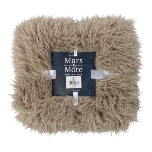 plaid agneau tibétain blanc gris 130x170cm