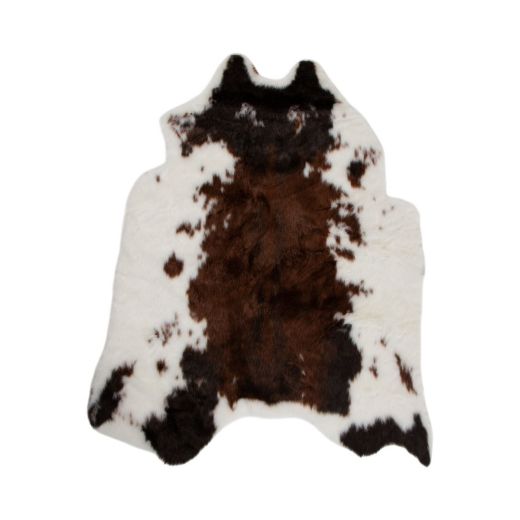 Tapijt Artificial met koeienprint, bruin-wit, 85x100 cm