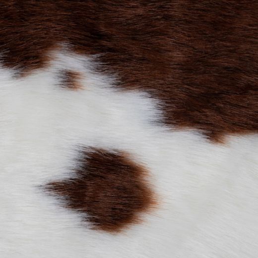 Tapijt Artificial met koeienprint, bruin-wit, 85x100 cm