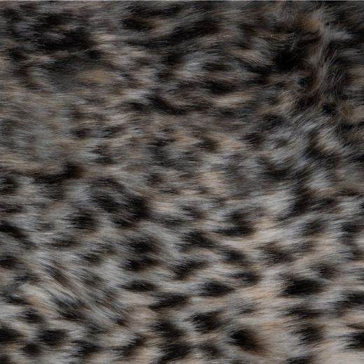 Tapijt Artificial met luipaardprint, zwart-wit, 60x90 cm