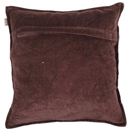 Cushion Velvet chic 50x50 dark brown