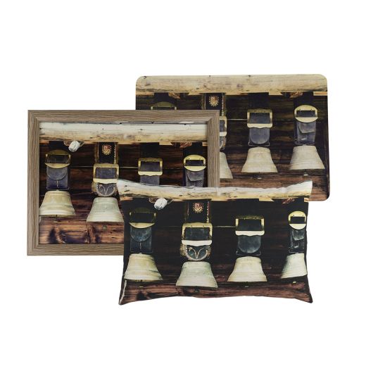 canvas cushion cow bells 40x60cm*