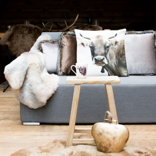 canvas cushion swiss cow 50x50cm