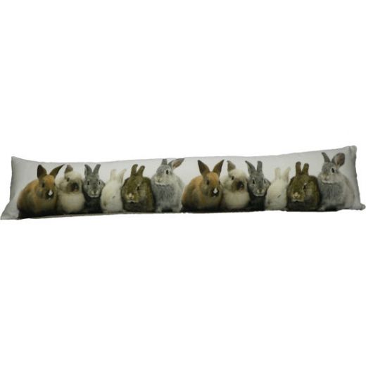 canvas draught excluder rabbits 20x90cm