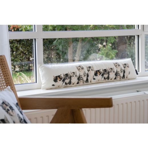 canvas draught excluder kittens 20x90cm