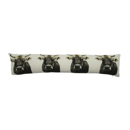 canvas draught excluder swiss cow 20x90cm