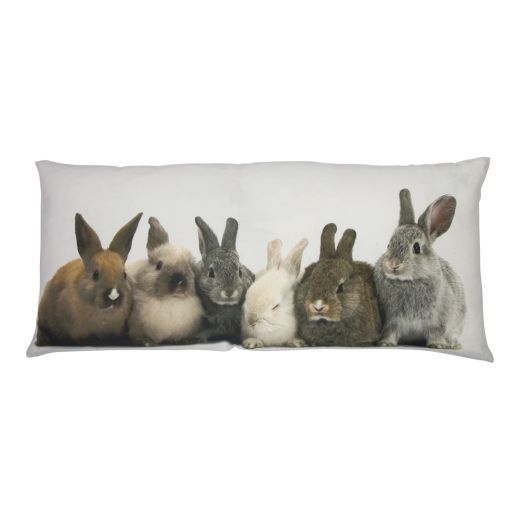 canvas cushion xxl rabbits 40x90cm