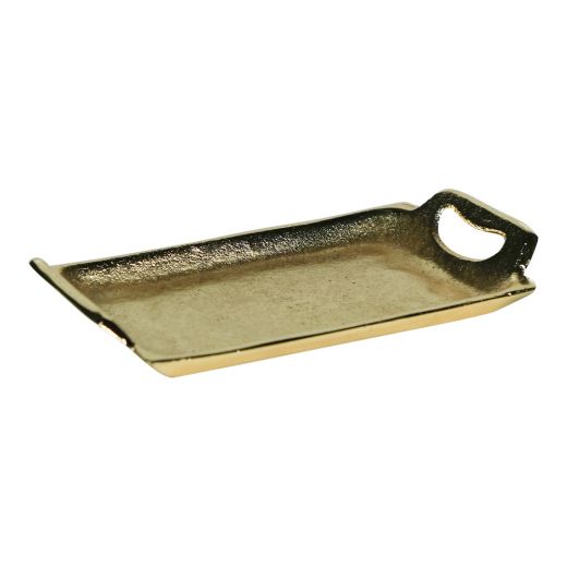 plateau en style rectangle champagne or 21cm