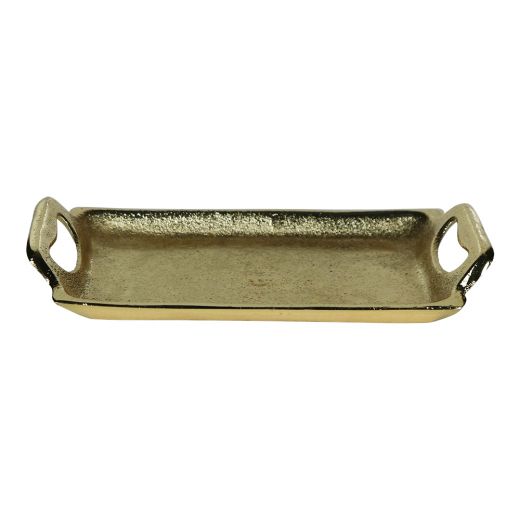 plateau en style rectangle champagne or 21cm