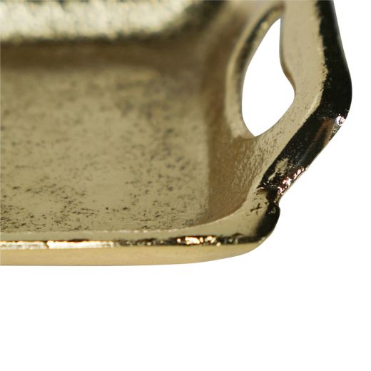 plateau en style rectangle champagne or 21cm