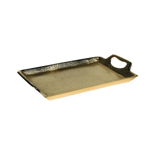 plateau en style rectangle champagne or 35cm